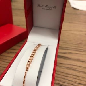 Macy’s Diamond Bolo Bracelet in Rose Gold - NWT
